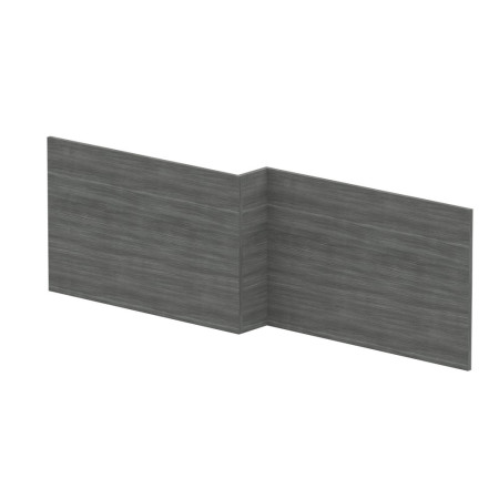 MPD535N Nuie Anthracite Woodgrain 1700mm L Shaped Shower Bath Front Panel