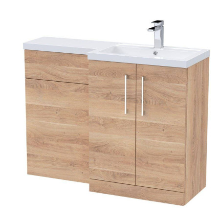 ARN3011 Nuie Arno 1100mm Bleached Oak L Shaped Combination Unit (2)