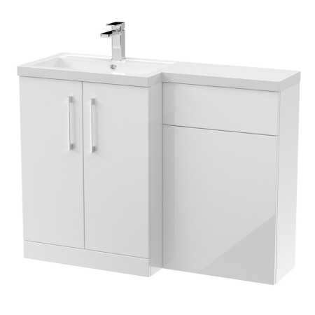 Nuie Arno 1100mm White L Shaped Combination Unit