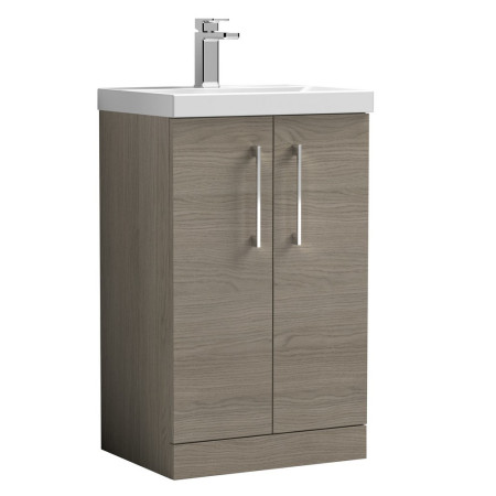 Nuie Arno 500mm Oak Floor Standing Vanity Unit with Basin