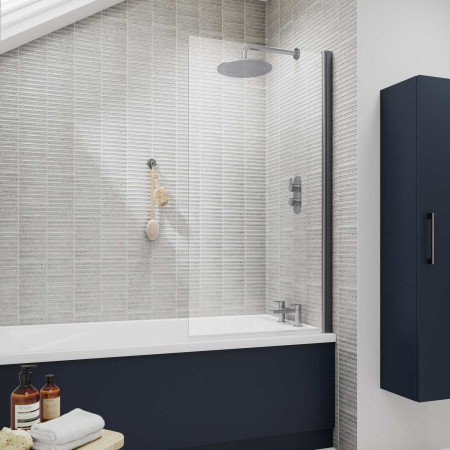 NVF2961 Nuie Arno Blue Wall Hung 300mm Tall Unit Single Door Lifestyle