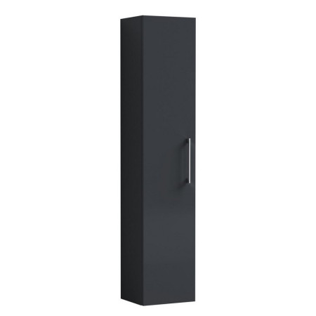 Nuie Arno Tall Wall Hung Single Door Unit in Satin Anthracite