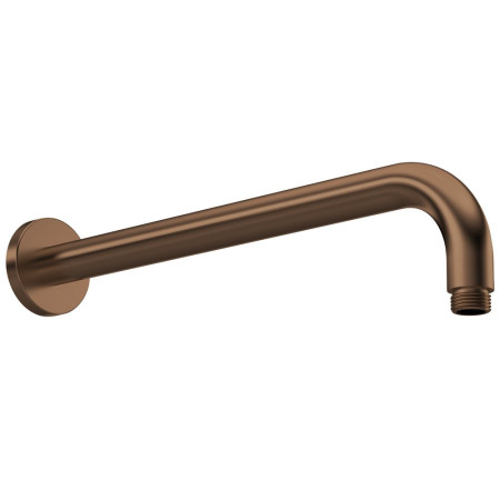 Nuie 400mm Brushed Bronze Round Wall Mounted Shower Arm
