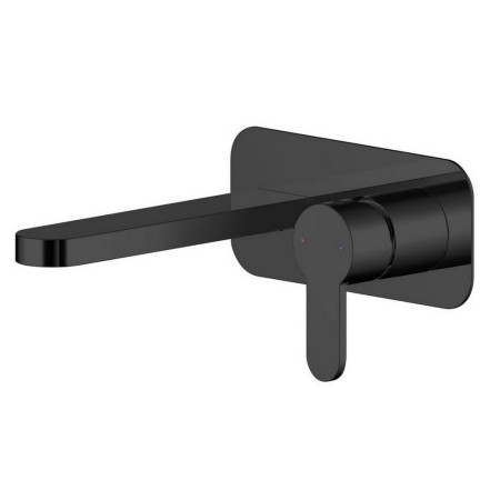 Nuie Arvan Black 2TH Basin Mixer Wall Mounted