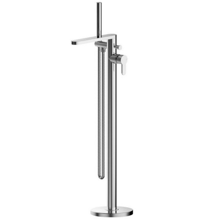 Nuie Arvan Chrome Freestanding Bath Shower Mixer With Kit