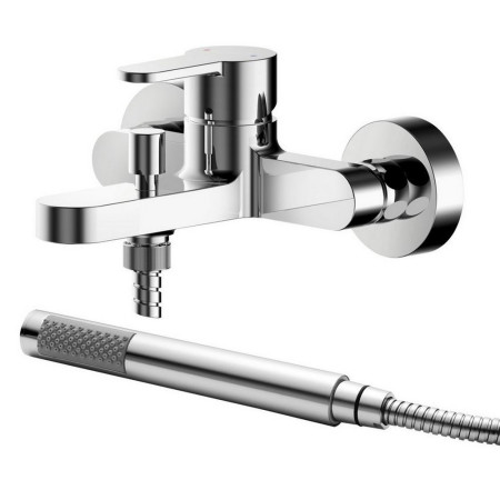 ARV316 Nuie Arvan Chrome Wall Mounted Bath Shower Mixer With Kit