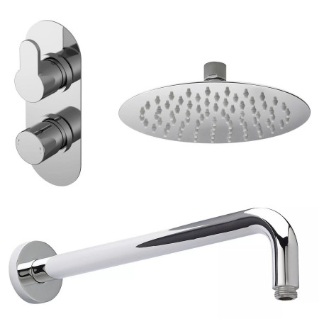 Nuie Arvan Round Chrome One Outlet Concealed Shower Set
