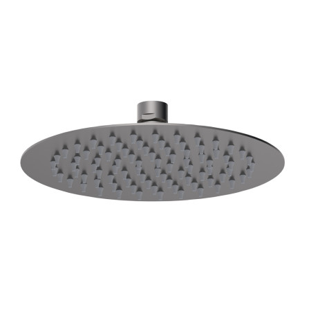 A7082 Nuie Arvan Rounded Fixed Shower Head 200mm Brushed Gunmetal