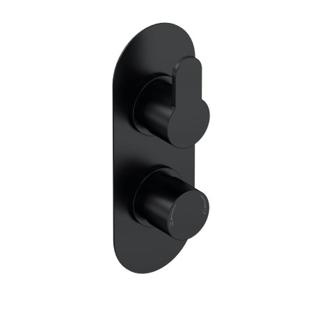 Nuie Arvan Thermostatic Twin Valve Black