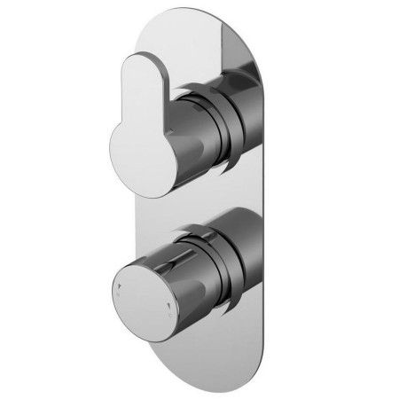 Nuie Arvan Twin Thermostatic One Outlet Chrome Shower Valve
