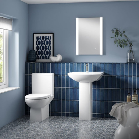CSS002 Nuie Asselby 600mm 1TH Basin and Pedestal Lifestyle