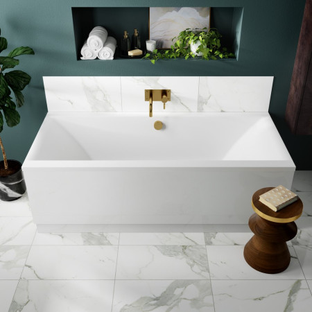 NBA214 Nuie Asselby Double Ended 1800 x 800mm Squared Bath Lifestyle