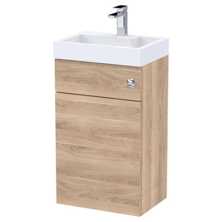 Nuie Athena 2 In 1 Bleached Oak WC and Vanity Unit
