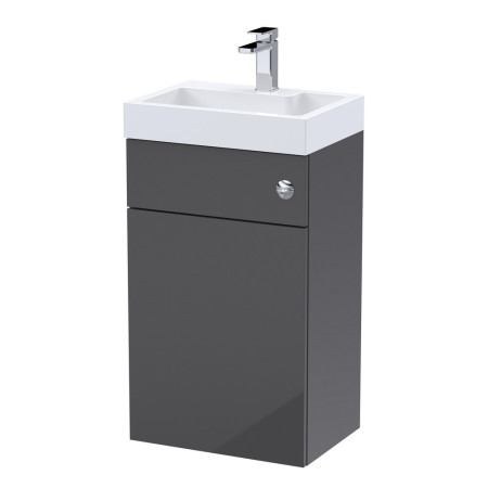 PRC945CB Nuie Athena 2 In 1 Gloss Grey WC and Vanity Unit (1)