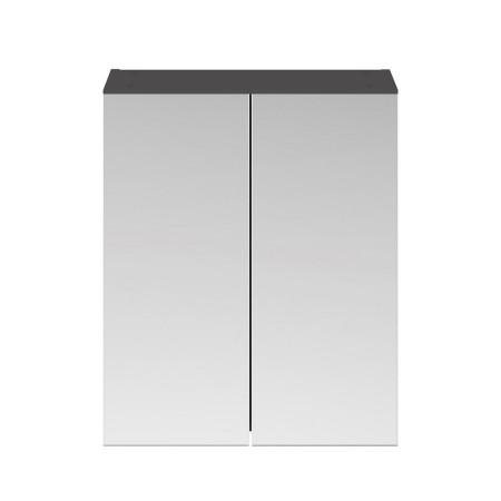 MOC323 Nuie Athena 600mm Mirror Cabinet 50/50 Gloss Grey