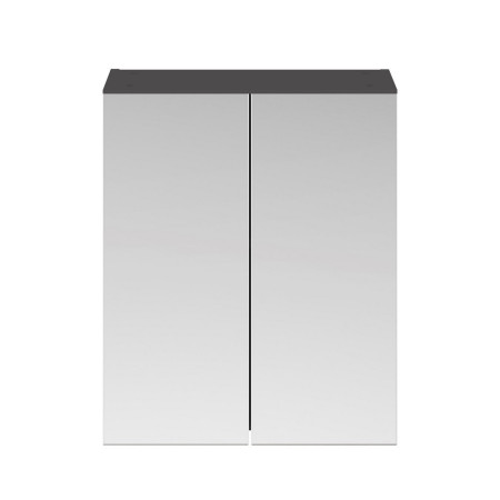 Nuie Athena 600mm Mirror Cabinet 50/50 Gloss Grey