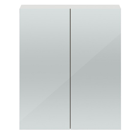 OFG417 Nuie Athena 600mm Mirror Cabinet 50/50 Gloss Grey Mist