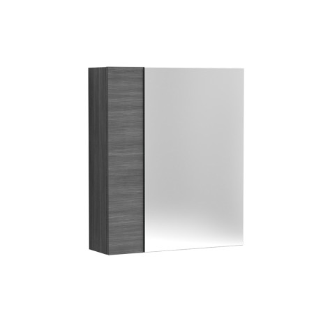 Nuie Athena 600mm Mirror Cabinet 75/25 Anthracite Woodgrain