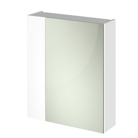 OFF118 Nuie Athena 600mm Mirror Cabinet 75/25 Gloss White (1)