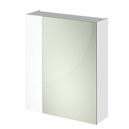 Nuie Athena 600mm Mirror Cabinet 75/25 Gloss White