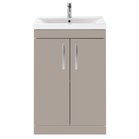 ATH028A Nuie Athena 600mm Stone Grey Floor Standing Vanity Unit with Basin