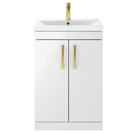 Nuie Athena 600mm White Floor Standing Vanity Unit with Basin