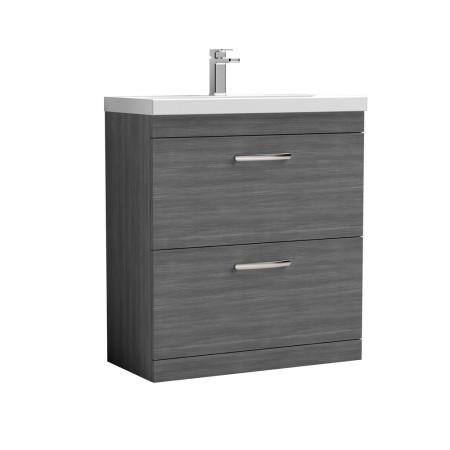 ATH053 Nuie Athena 800mm Anthracite Woodgrain Floor Standing Vanity Unit with Basin (1)