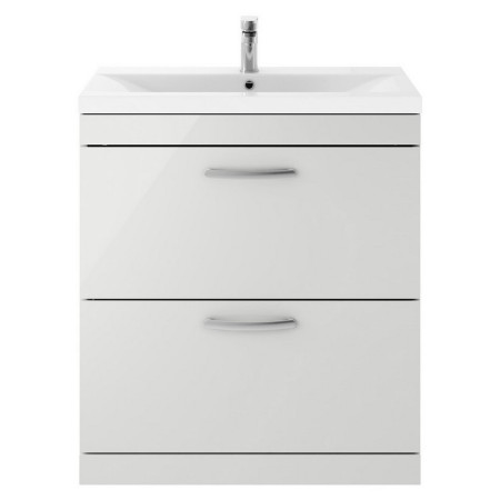 ATH112 Nuie Athena 800mm Gloss Grey Mist Floor Standing Vanity Unit with Basin (1)