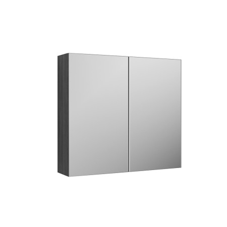 Nuie Athena 800mm Mirror Cabinet Anthracite Woodgrain