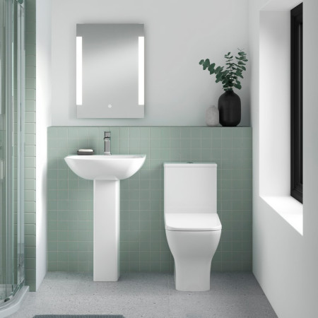 NCG400 Nuie Ava 545mm 1TH Basin and Pedestal Lifestyle