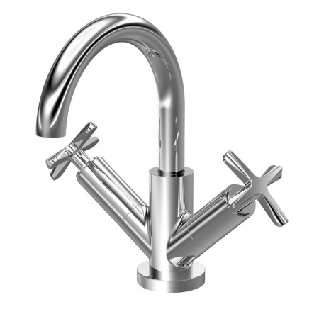 Nuie Aztec Mono Basin Mixer with Push Waste in Chrome