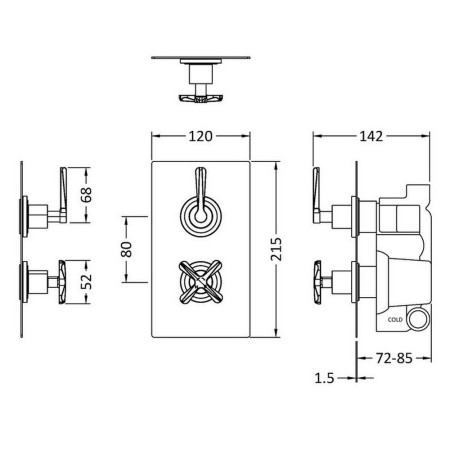 CLL3210 Nuie Aztec Twin Thermostatic Shower Valve in Chrome (2)