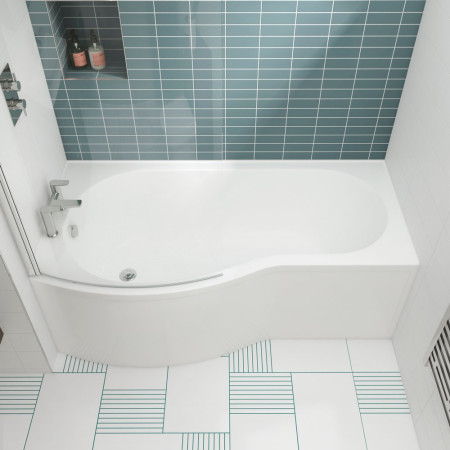WBB1785L Nuie B Shaped Left Hand 1700 x 900mm Shower Bath Lifestyle