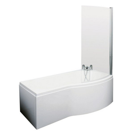 SBATH21 Nuie B Shaped Right Handed 1500 x 900mm Shower Bath Set (1)