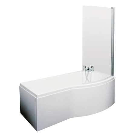 Nuie B Shaped Right Handed 1500 x 900mm Shower Bath Set