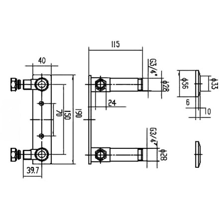 A313 Nuie Bar Thermostat Fast Fix Bracket Dimensions