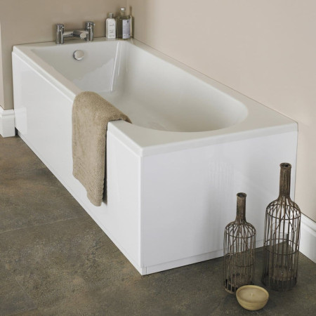 NBA607 Nuie Barmby Single Ended 1600 x 700mm Rounded Bath Lifestyle