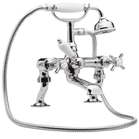 I303X Nuie Beaumont Traditional Cranked Bath and Shower Mixer with Kit