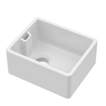 Nuie Belfast 460 x 380mm White Fireclay Kitchen Sink