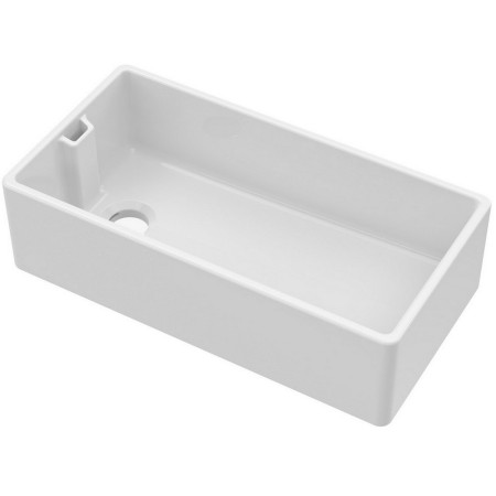Nuie Belfast 895 x 460mm White Fireclay Kitchen Sink