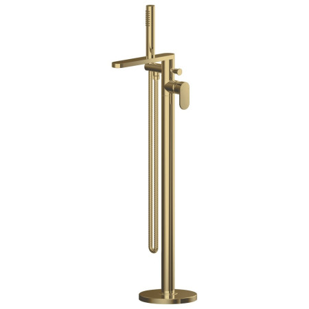 Nuie Binsey Brushed Brass Freestanding Bath Shower Mixer