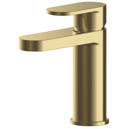 Nuie Binsey Brushed Brass Mono Basin Mixer with Waste