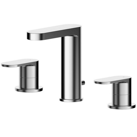 BIN337 Nuie Binsey Chrome 3TH Basin Mixer With Pop Up Waste