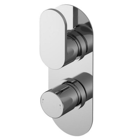 BINTW02 Nuie Binsey Twin Thermostatic Two Outlet Chrome Shower Valve with Diverter (1)