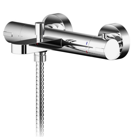 Nuie Binsey Wall Mounted Thermostatic Bath Shower Mixer in Chrome