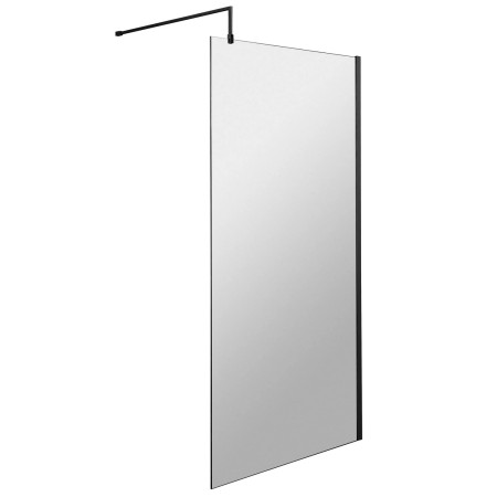Nuie Black 1100 x 1950mm Wetroom Screen