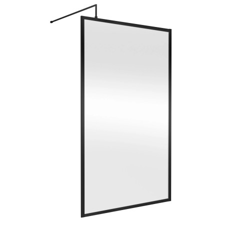 Nuie Black 1200 x 1950mm Full Outer Frame Wetroom Screen