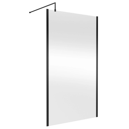 Nuie Black 1200 x 1950mm Outer Frame Wetroom Screen