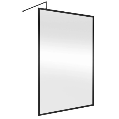 Nuie Black 1400 x 1950mm Full Outer Frame Wetroom Screen
