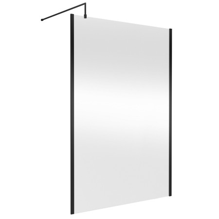 Nuie Black 1400 x 1950mm Outer Frame Wetroom Screen
